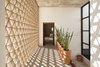 Modern home with Hallway and Brick Floor. Aisle. Photo 10 of Casa Iguana