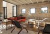 Modern home with Living Room and Terra-cotta Tile Floor. The warm, bold hue of this terra-cotta-toned sofa makes it the standout piece in this texture-filled living room. Photo 7 of Casa Iguana
