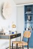 Modern home with Office. The home is furnished with an eclectic blend of coastal and industrial pieces. Photo 3 of Manhattan Ave Residence