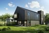 Modern home with Exterior, House Building Type, Metal Roof Material, Wood Siding Material, Stucco Siding Material, and Gable RoofLine. The client's love of rock climbing was reflected in the custom climbing wall, applied to the expressive outdoor chimney. Photo of Culver City Modern