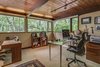 Modern home with Office, Chair, Storage, Study Room Type, Shelves, Bookcase, Lamps, Desk, and Carpet Floor. Office Photo 20 of Beautifully Designed Contemporary
