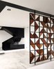 Modern home with Dining Room, Shelves, and Porcelain Tile Floor. Detail - Lattice and Stairs Photo 7 of Casa AB