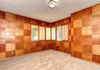 Modern home with Office, Medium Hardwood Floor, and Study Room Type. Checkerboard room of custom Mahogany paneling and Soji screens. This is being turned into an eclectic man cave. Photo 4 of Weaver Drive