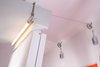 Modern home with Living Room and Ceiling Lighting. Folding entry wall pulley system Photo 7 of Facade/Fasad