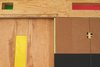 Modern home with Storage Room and Cabinet Storage Type. Close-up of materials used: plywood, acrylic, chalkboard, cork board, and felt Photo 5 of LO Residence Playroom/Bedroom