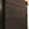Modern home with Bedroom and Storage. Close-up of Shou Sugi Ban charred wood cladding on walk-in closet in master bedroom Photo 8 of MB Residence (Nearing Completion)