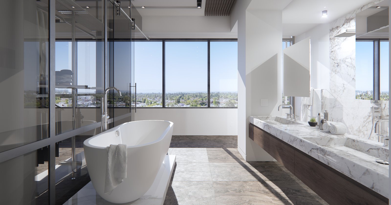 Photo inspiration: Luxury Penthouse Walk In Shower Reference: Photo 3 Of 5 In Five Decadent Bathrooms To Unwind