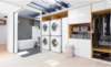 Modern home with Laundry Room, Stacked, and White Cabinet. Top Floor/Master Photo 9 of East Pender home