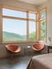 Modern home with Bedroom, Chair, Bed, and Concrete Floor. Large windows in the master bedroom bring the outdoors in. Photo 6 of Craven Gap Residence