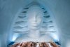 Modern home with Bedroom. Icewoman is designed by Linda Vagnelind, a Swedish artist. As you enter the suite, a pair of swim goggles greets you and waves run along the walls towards icewoman who towers at the far end. Photo 4 of Icehotel