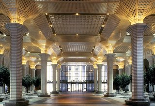 The interior of the J.P Morgan building.