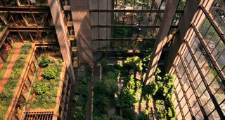 The Ford Foundation building was completed in 1967, one of the first by Roche's new firm—Kevin Roche John Dinkeloo and Associates. The design incorporates an atrium garden by landscape architect Dan Kiley.