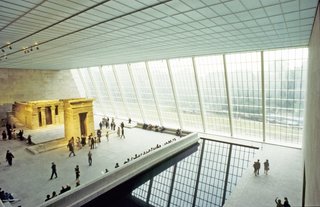 Roche created a "display case" for the Met's treasured Temple of Dendur, an Egyptian temple built in 15 B.C. during the reign of Caesar Augustus. 