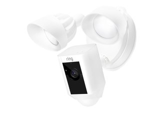 Ring Floodlight Camera has two bright floodlights that activate on motion and a loud siren built in for extra security.