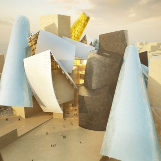 Digital renderings of the design showcase unique, sculptural towers and horizontal and vertical galleries.