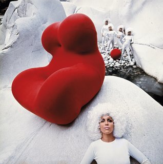 An image from C&B Italia's 1969 promotional campaign for the Up chair.