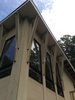 Modern home with Rooftop, Picture Window Type, Metal, Casement Window Type, and Outdoor. Brackets at towering window configuration Photo of The Gugs House