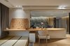 Modern home with Living Room, Chair, Desk, Lamps, Light Hardwood Floor, Ceiling Lighting, and Table Lighting. Guest bedroom Photo 7 of During the strolling