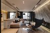 The design team has fused the natural vista captured by the line of sight with a 140㎡ residence, and used natural materials such as wood, stone, and fabric to create a relaxing atmosphere. Photo 2 of During the strolling modern home