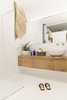 Modern home with Bath Room, Wall Lighting, One Piece Toilet, and Open Shower. bathroom Photo 10 of Iterior DM
