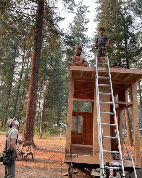 CAST Architecture provided plans for the two tiny homes, and the family of four constructed them with the help of family and friends.