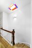 Modern home with Windows, Metal, and Skylight Window Type. A restored stained glass skylight above the main staircase. Photo 8 of Sunset Park Row House