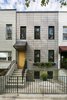 Modern home with Outdoor, Front Yard, and Vertical Fences, Wall. The front facade clad in fiber-cement board. Photo of Sunset Park Row House