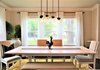Modern home with Dining Room, Bench, Chair, Table, Ceiling Lighting, Pendant Lighting, Accent Lighting, Medium Hardwood Floor, and Dark Hardwood Floor. Overview of Dining Room Photo 10 of A 1920's English Cottage