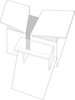 Conceptual diagram of the two blocks sit that come together in the middle with a wedge-shaped volume that forms the entrance and the vertical circulation leading to the main spaces of the house Photo 19 of The Wedge House modern home