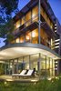 Modern home with Outdoor, Landscape Lighting, Small Patio, Porch, Deck, Shrubs, Concrete Patio, Porch, Deck, Grass, Trees, and Back Yard. Patio at Guest House by Miró Rivera Architects Photo 8 of Guest House