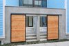 Modern home with Outdoor, Back Yard, Hardscapes, Concrete Patio, Porch, Deck, Walkways, Metal Patio, Porch, Deck, Wood Patio, Porch, Deck, Pavers Patio, Porch, Deck, Horizontal Fences, Wall, Wood Fences, Wall, and Landscape Lighting. Courtyards divided Photo 12 of Baker's Row