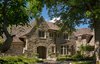 Modern home with Exterior, Stone Siding Material, and House Building Type. Front elevation Photo of New Residence- Old Westbury, New York