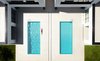 Modern home with Outdoor, Back Yard, Large Pools, Tubs, Shower, Walkways, Grass, Concrete Pools, Tubs, Shower, Large Patio, Porch, Deck, Concrete Patio, Porch, Deck, Stone Patio, Porch, Deck, and Tile Patio, Porch, Deck. WH Residence | M3 Architects Photo 5 of WH Residence