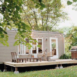 Their home even includes a spacious deck to bask in the sun. 