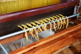 "I really fell in love with the technique, the process, the fibers," says Berks of first learning to weave.