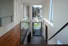 Modern home with Medium Hardwood Floor, Windows, Sliding Window Type, and Metal. the staircase Photo 7 of Chipster Blister House