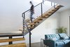 Modern home with Staircase, Metal Tread, Metal Railing, and Wood Tread. Staircase Photo 7 of Cameron Residence