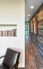 Modern home with Bookcase, Chair, Recessed Lighting, Dark Hardwood Floor, and Living Room. View to the north looking at the reading room on the left and the formerly-exterior cedar sheathed wall at the right. (2017) Photo 9 of 530 house