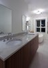 Modern home with Bath Room, Granite Counter, Porcelain Tile Floor, Undermount Sink, and Freestanding Tub. Master bath Photo 6 of Menlo Park Residence