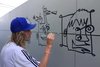 Modern home with Outdoor and Side Yard. Mural art Photo 18 of 4016 Tivoli