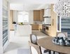 Modern home with Kitchen, Porcelain Tile Floor, Ceramic Tile Backsplashe, Wood Cabinet, Pendant Lighting, Range, and Ceramic Tile Floor. Ocean Reef by Armina Interiors Photo 8 of Ocean Reef