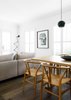 Modern home with Dining Room, Table, Chair, Floor Lighting, Dark Hardwood Floor, Medium Hardwood Floor, and Pendant Lighting. DIning/Living Photo 8 of PRK Residence