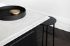 Modern home with Kitchen, Marble Counter, Wood Cabinet, and Dark Hardwood Floor. Kitchen details Photo of Prahran Residence