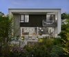 Modern home with Outdoor, Gardens, Back Yard, Flowers, Small Patio, Porch, Deck, Trees, Garden, Shrubs, and Landscape Lighting. Garden Elevation Photo 2 of The Gregory House