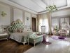 Modern home with Bedroom, Bed, Chair, Lamps, Bench, Floor Lighting, Wall Lighting, Medium Hardwood Floor, Marble Floor, and Rug Floor. Master Suite Photo 9 of RSA Residence
