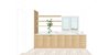 Modern home with Laundry Room, Side-by-Side, Marble Counter, and Wood Cabinet. Material render of laundry room. Photo 10 of Maclean Road Residence