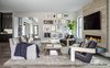 Interior design firm CDC Designs created a sleek, linear fireplace as the central feature in the great room. Photo 5 of Retreat at McLean and Mehr Farm modern home
