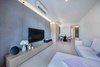 Modern home with Living Room, Wall Lighting, Sofa, Ceiling Lighting, Floor Lighting, Light Hardwood Floor, and Ottomans. www.adj.com.hk @studioadjective Photo 4 of Dragon's Range Studio Adjective HONG KONG