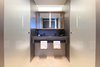 Modern home with Bath Room, Freestanding Tub, Stone Slab Wall, Ceramic Tile Floor, Laminate Counter, Marble Counter, Limestone Floor, Mosaic Tile Wall, Wall Lighting, Drop In Sink, Open Shower, Track Lighting, Glass Tile Wall, Floor Lighting, Ceiling Lighting, Stone Tile Wall, Granite Counter, Ceramic Tile Wall, Metal Wall, and Marble Wall. The Bathrooms
Two identical bathrooms for the two clients.
Studio Adjective Ltd.
www.adj.com.hk
Instagram : @Studioadjective Photo 6 of Larvotto Studio Adjective HONG KONG