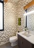 Modern home with Ceiling Lighting, Recessed Lighting, and Accent Lighting. Upstairs powder room Photo 15 of The Greenhills House